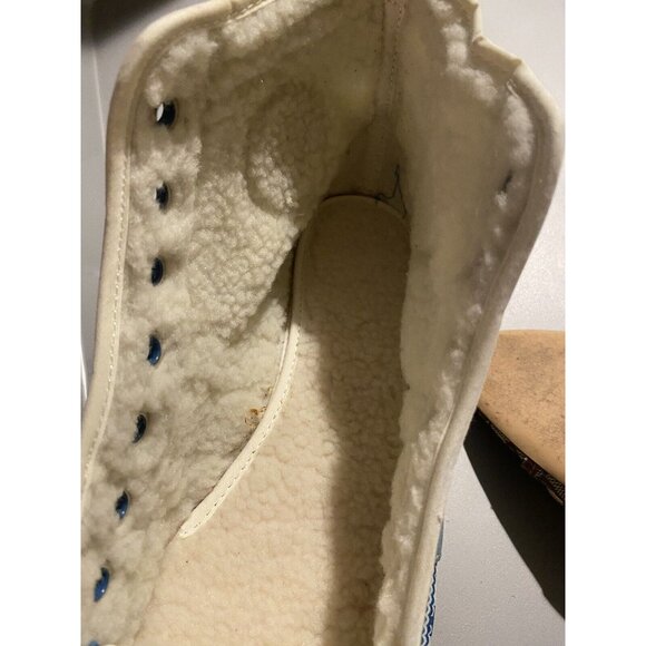 TPACC Shoes‎ Womens 11 12 US Cap Toe Quilted Sneakers Sherpa lined Aztec Blue - Picture 7 of 11